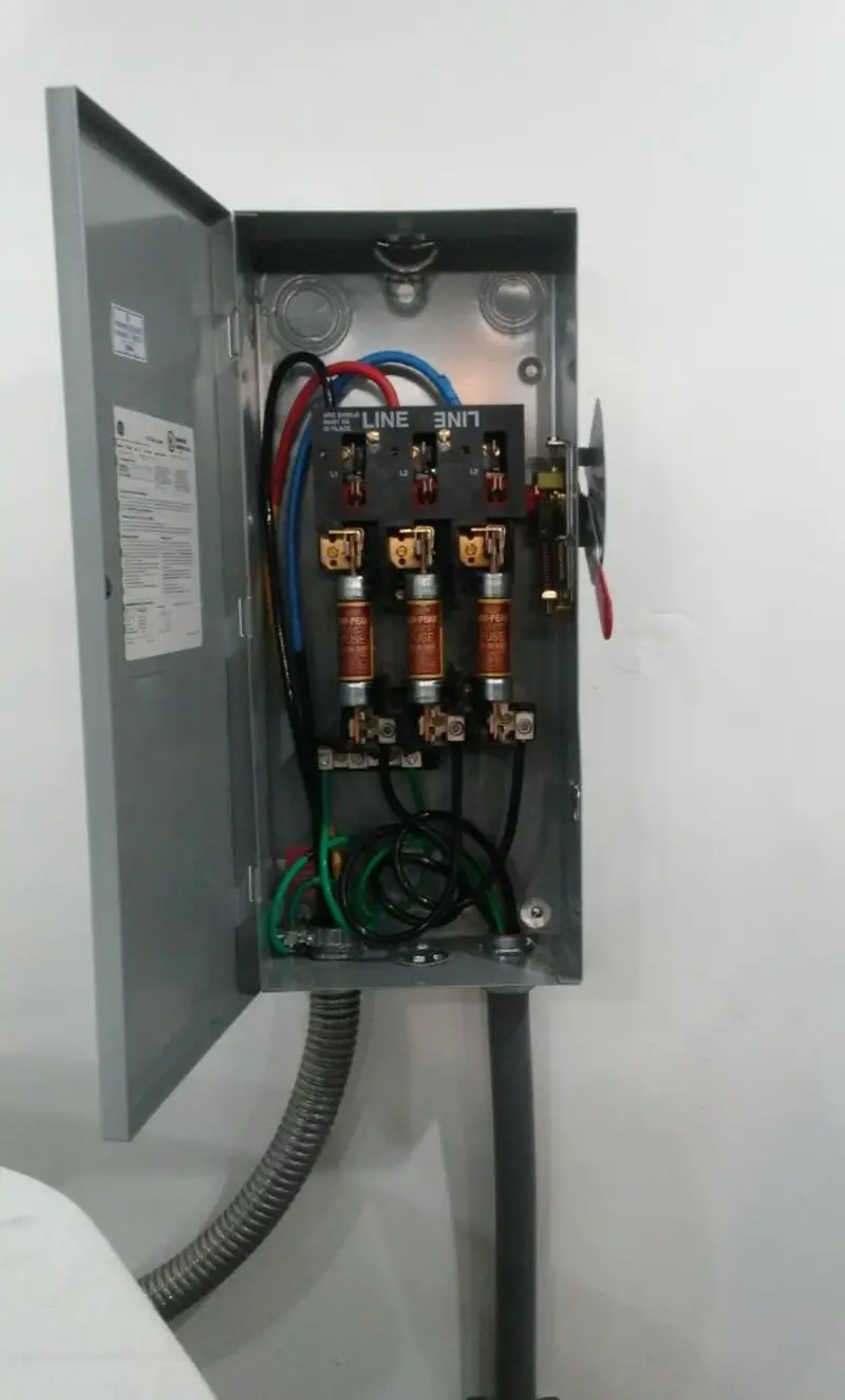 Three-phase disconnect switch installed for Electrical Wiring & Rewiring in Highgate